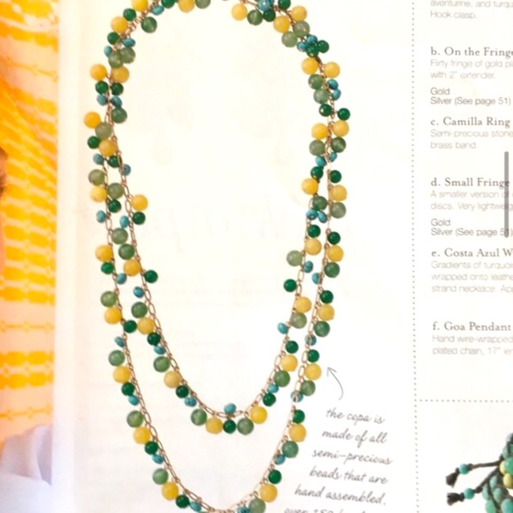 Stella & Dot | Retired Vintage Semi-precious Stone & Gold Coin Copa Neck… - Picture 7 of 16